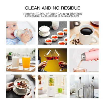 Oxygen-Powered Bottle Cleaning Effervescent Tablets